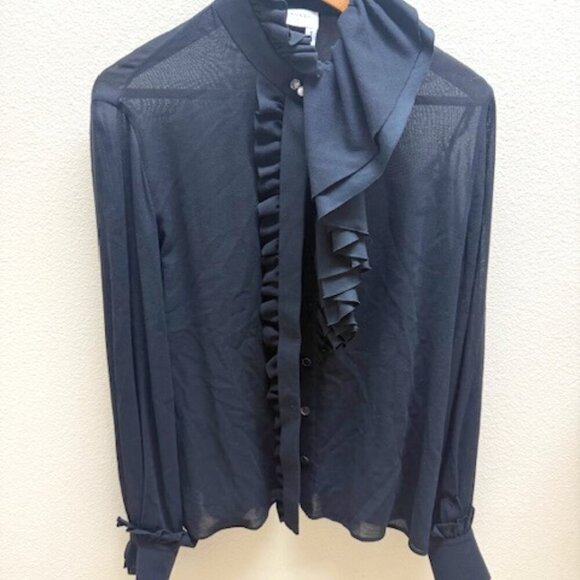 lanvin paris  black blouse - Picture 1 of 4